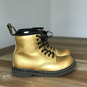 Dr. Martens gold kids boots size 10US authentic